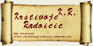 Krstivoje Radoičić vizit kartica